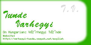 tunde varhegyi business card